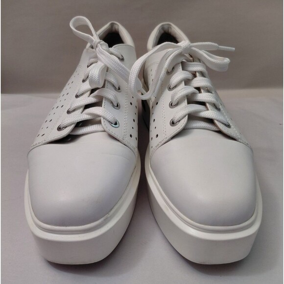 Linea Paolo Kozie Platform Women's White Leather Lace Up Casual Sneakers Sz 11 - Picture 2 of 10